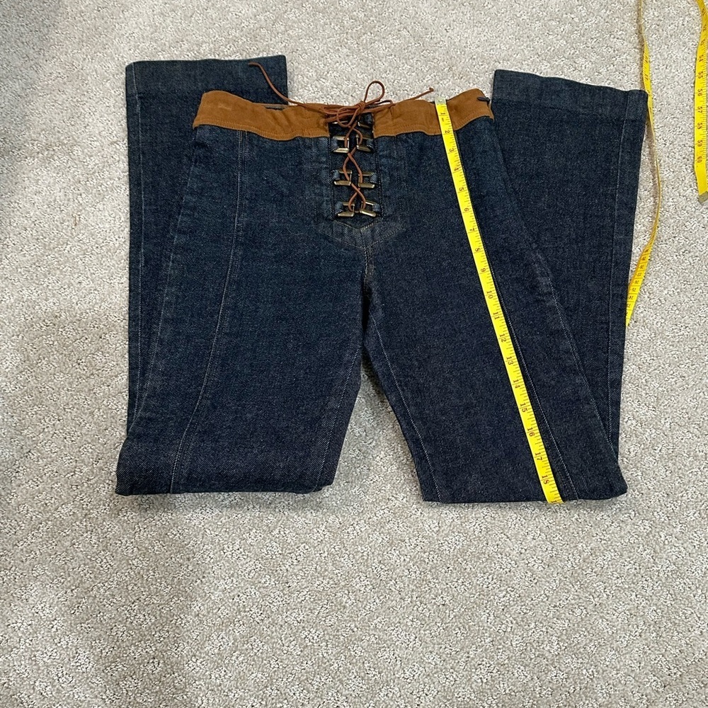 Custom Vintage & Rare Denim & Ultra Suede Jeans - Picture 3 of 10